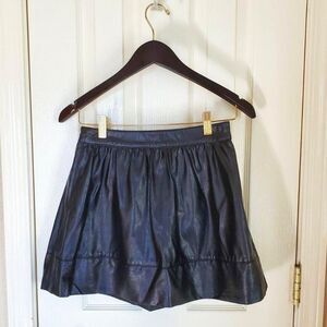Forever 21 Faux Leather Pleated Mini Skirt S